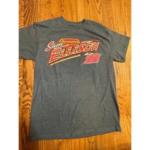 Sam Ellison Showtime 11 Dirt Late Model Racing T-Shirt Mens Charcoal Grey Small